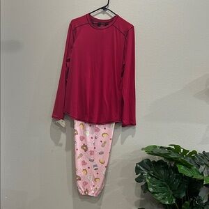 Red and Pink Pajama Set
